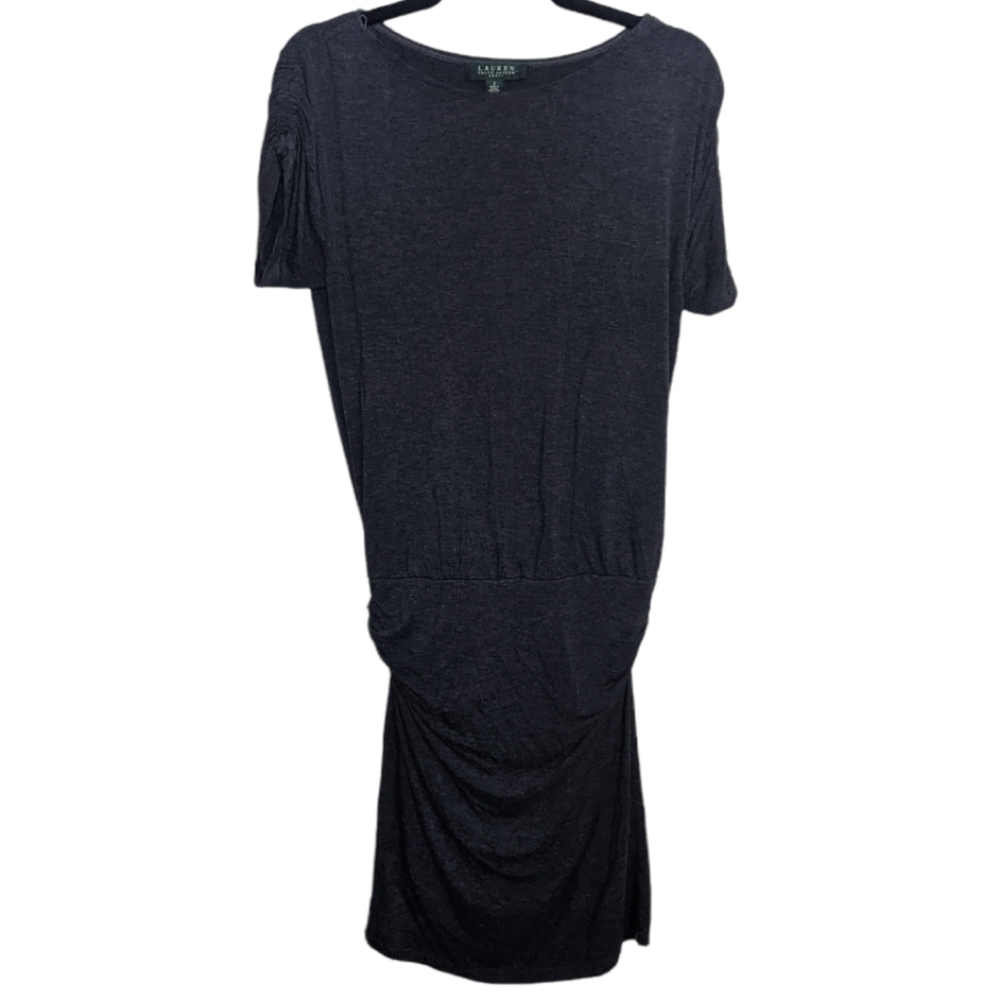 Lauren Ralph Lauren Gray Ruched Dress - Size 2 🌟